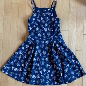 Copper key scuba skater dress